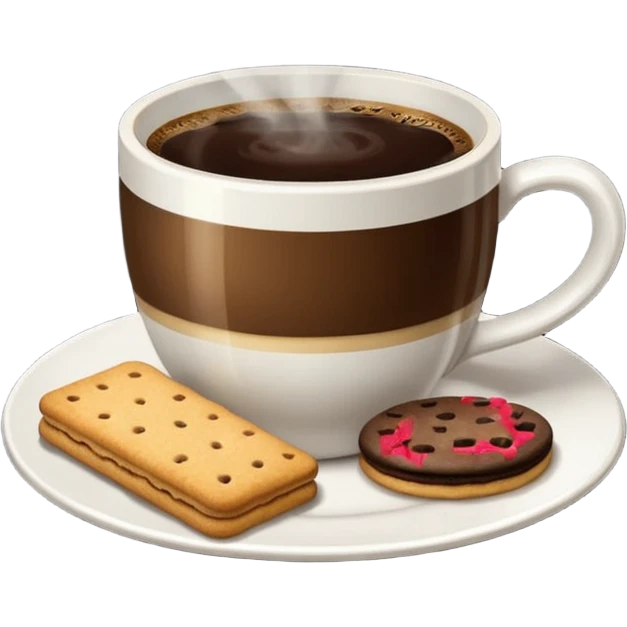 Coffee and biscuits emoji