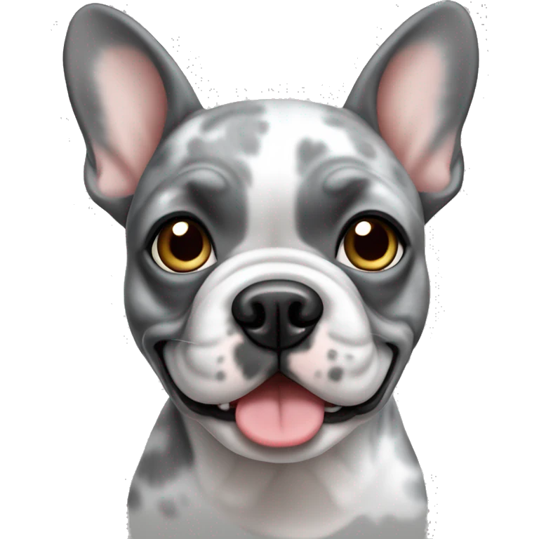 Gray Merle female French bulldog emoji