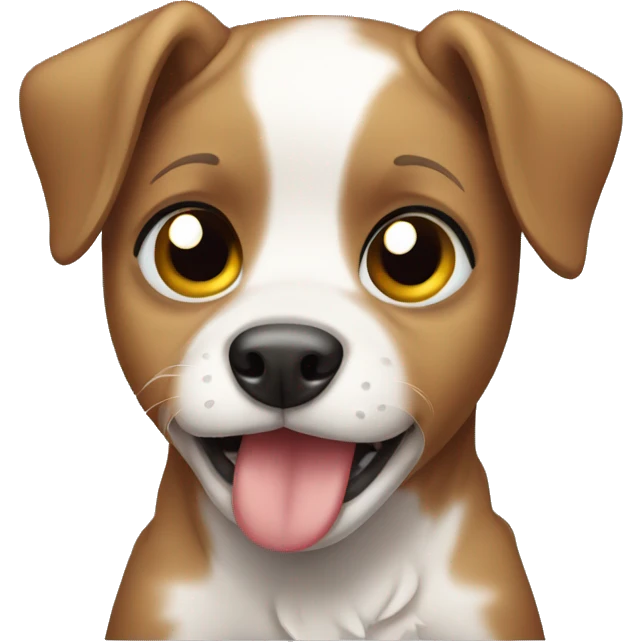 Crying puppy in kennel emoji