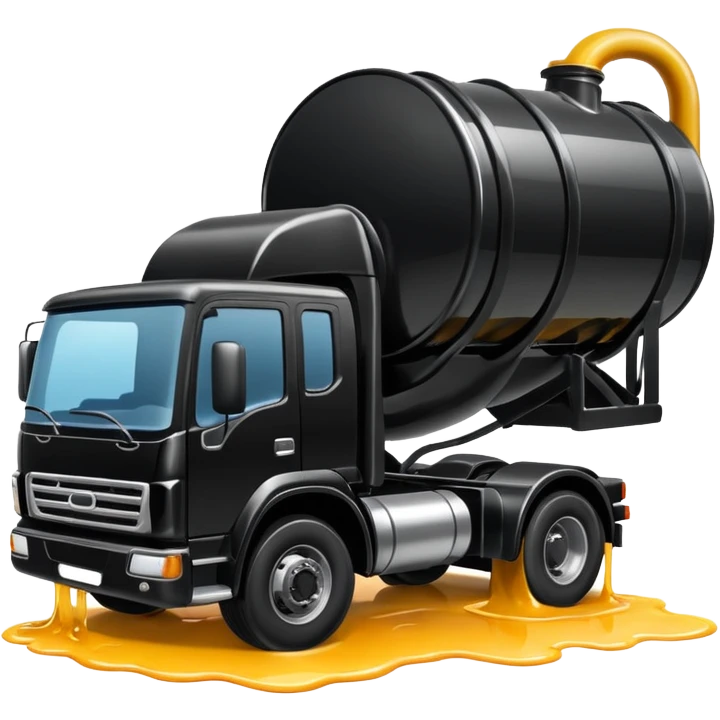 Truck spilling oil emoji
