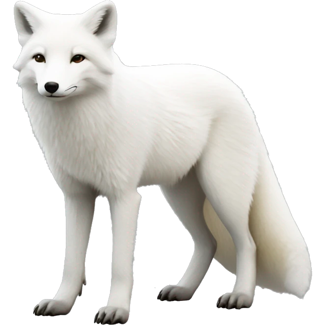 polar fox in profile full height white emoji