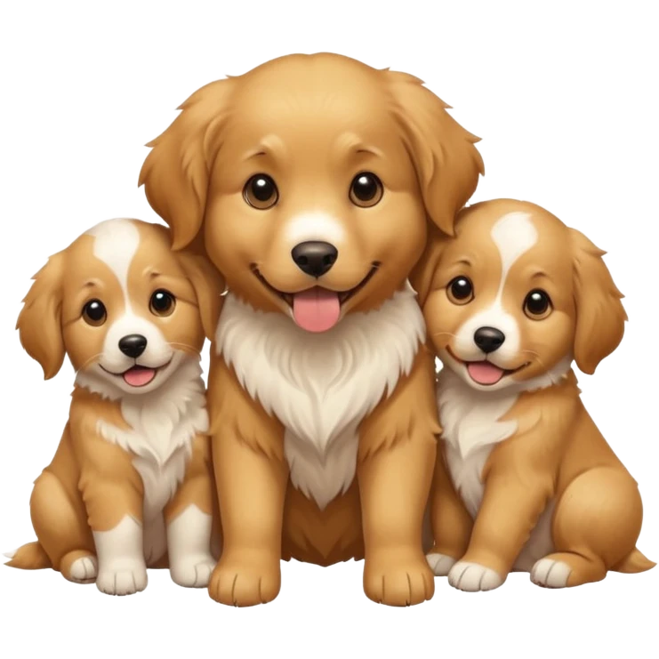 dog with its puppies emoji