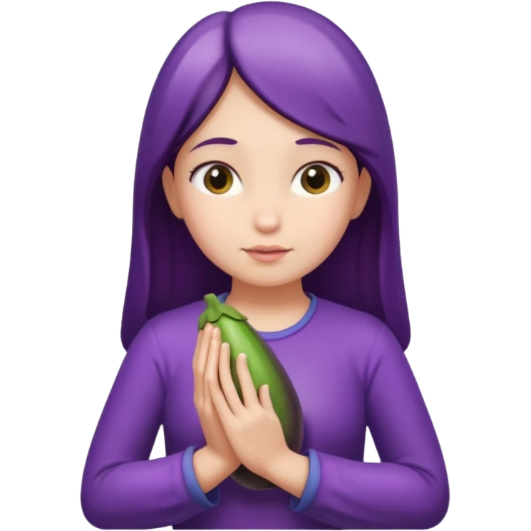 girl in underwear praying to 🍆 emoji