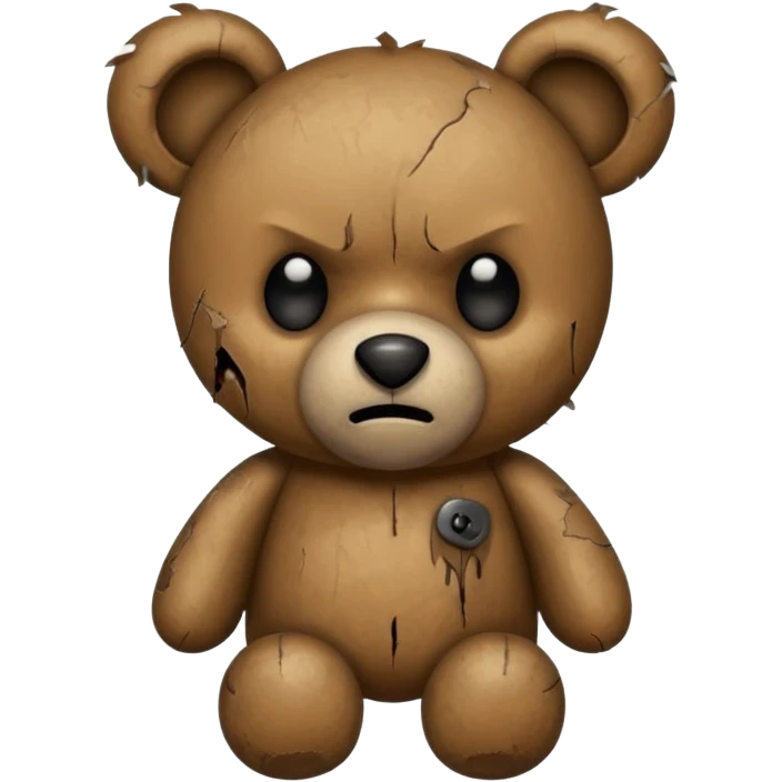 Psycho teddy bear  emoji