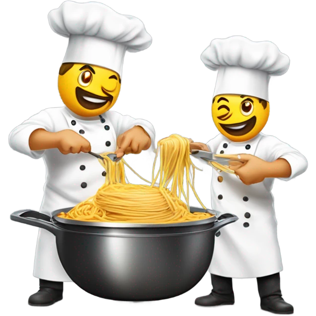 Spaghetti cooking battle emoji