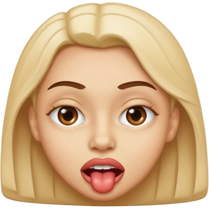 Rolling eye bites lip emoji