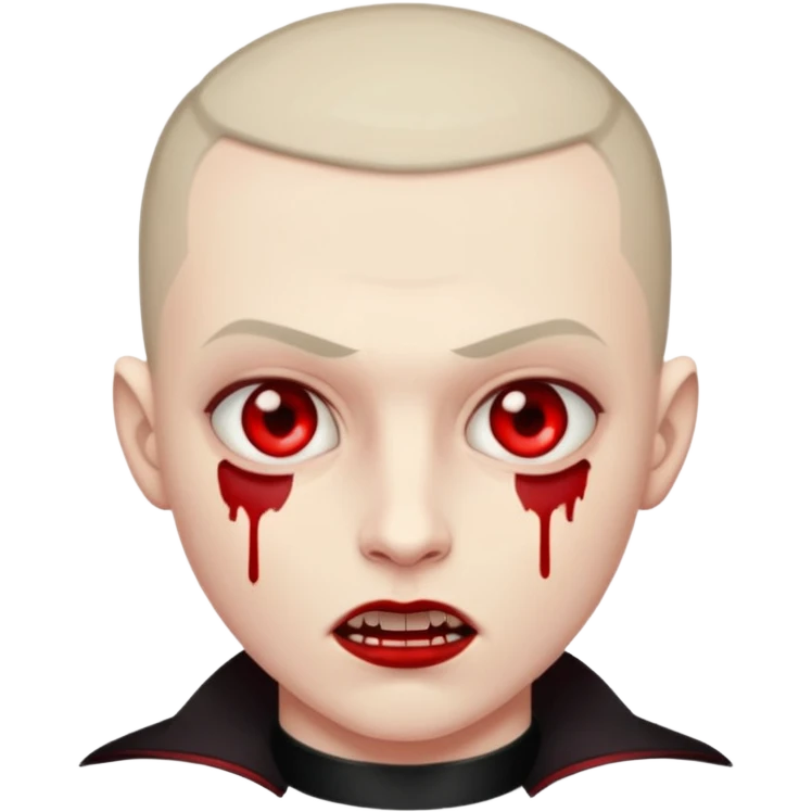 vampire with buzz cut emoji