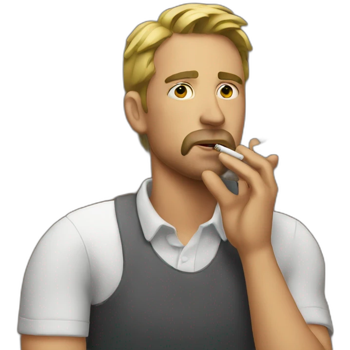 Men smoking emoji