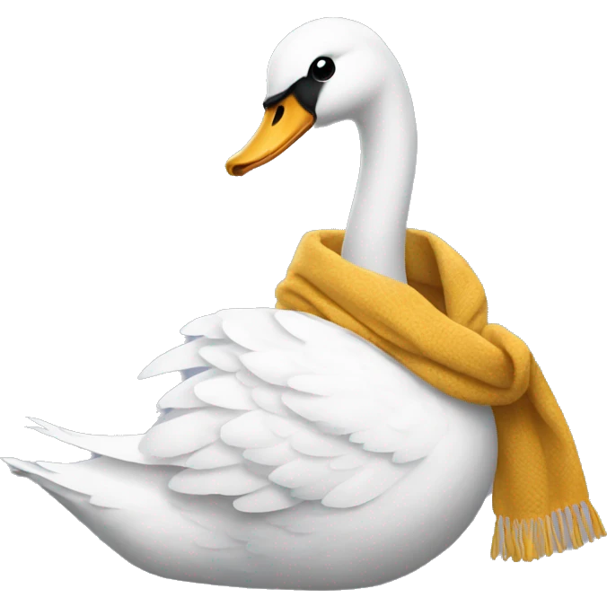 swan with scarf emoji