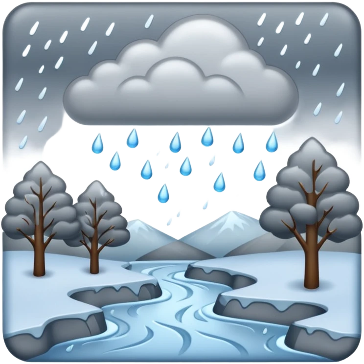 sleeting weather landskape emoji