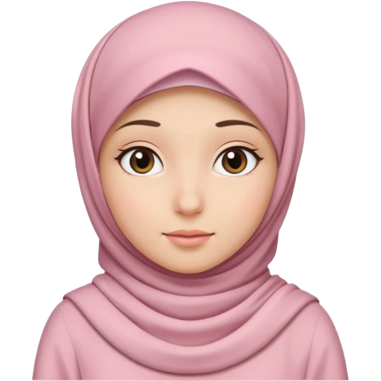 بنت محجبه لابسه وردي فاتح emoji