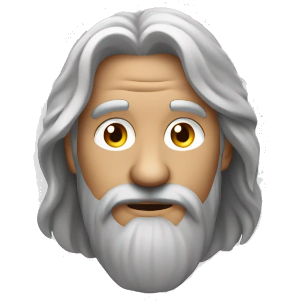 coin with long grey hair man emoji