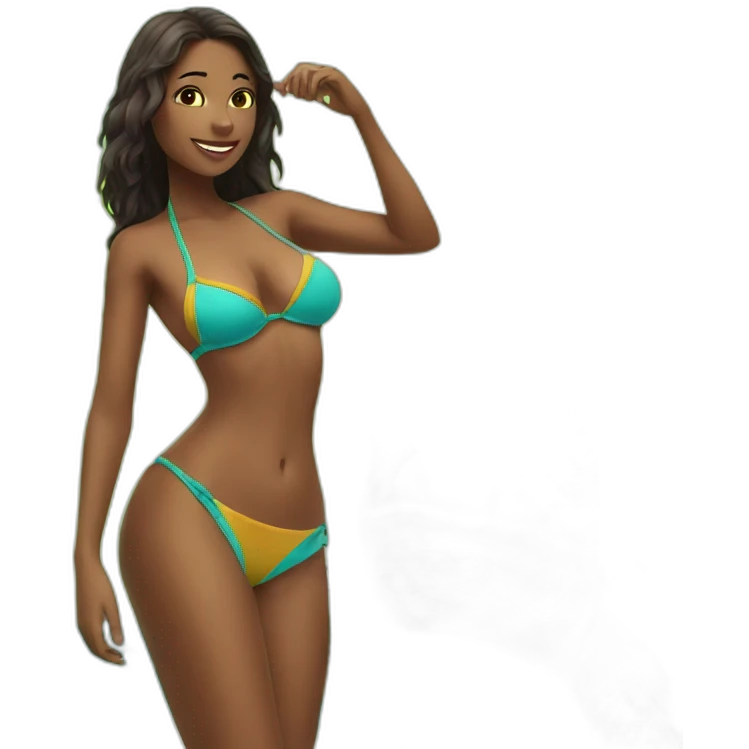 huge bikini with a turtle emoji