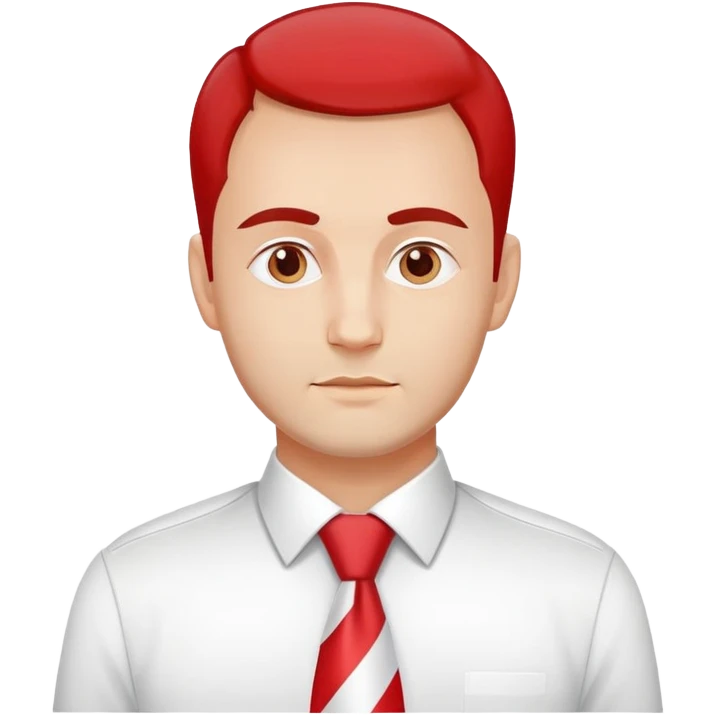 man tie with polish flag emoji