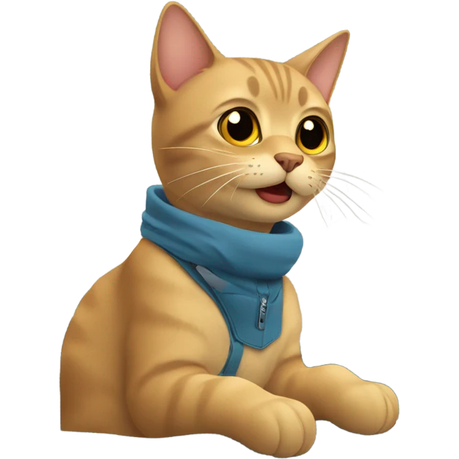 Gato en avión  emoji