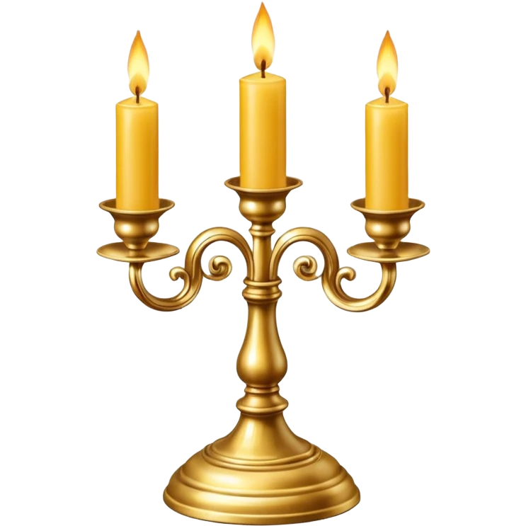 golden candle stand emoji