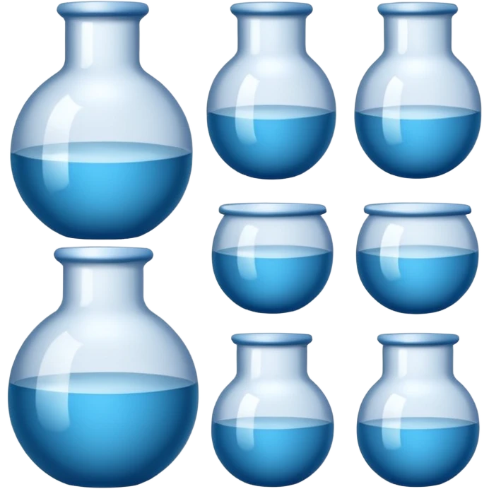 physiotherapy cupping set, transparent emoji