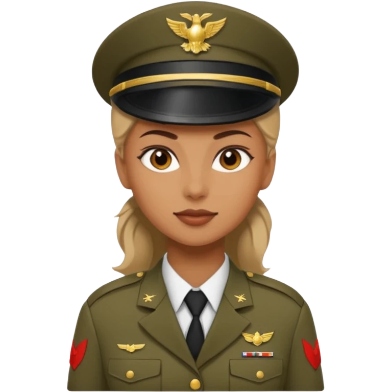 women Soldier without wearing cap emoji