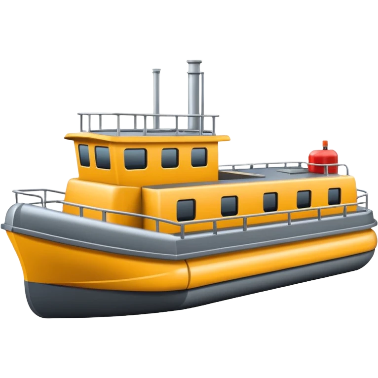modern barge boat emoji