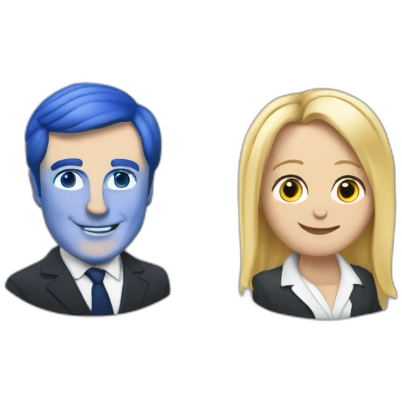 Macron et zemour avec Le Pen emoji