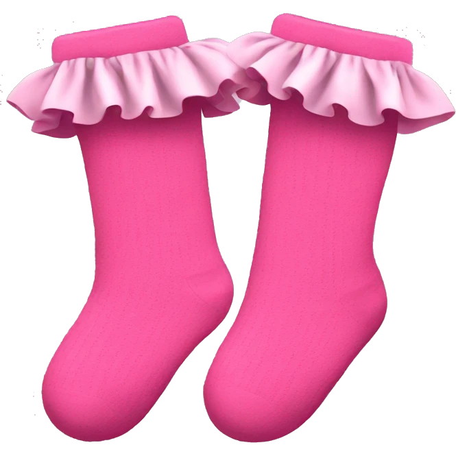 Pink socks with frills  emoji