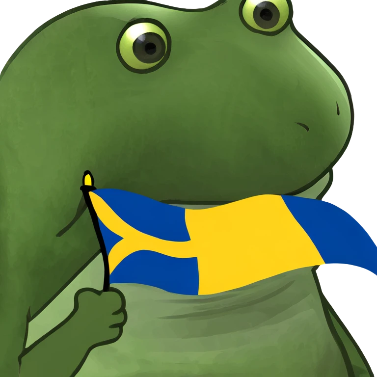 Tower with Swedish flags emoji