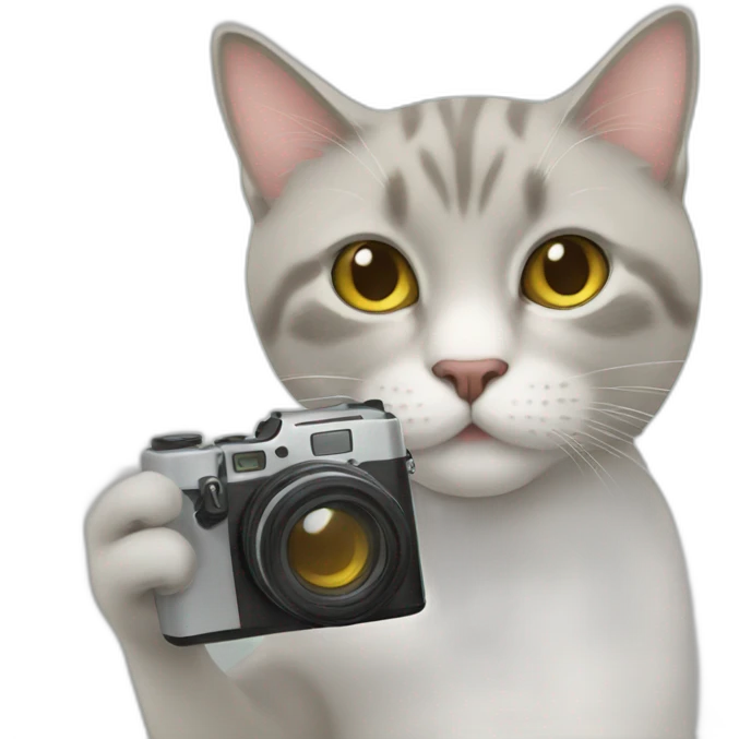 Cat taking photo emoji