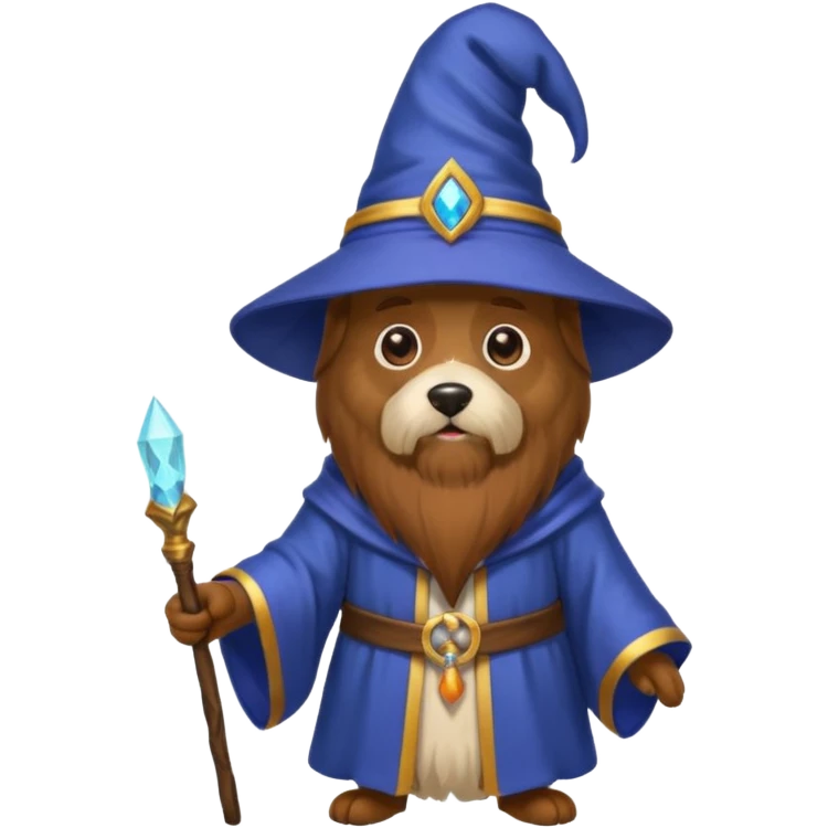 Dog wizard emoji