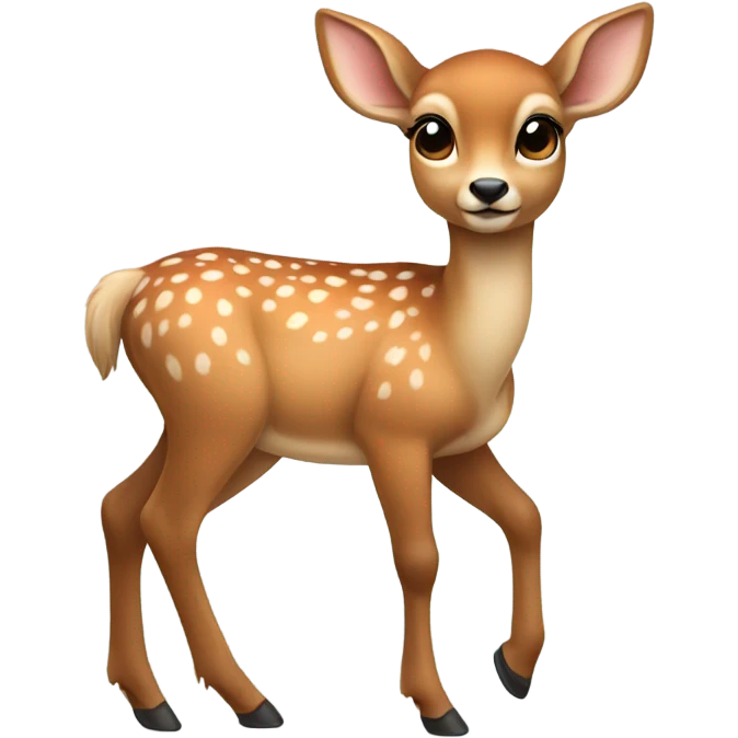 deer baby with big sparkling brown eyes emoji