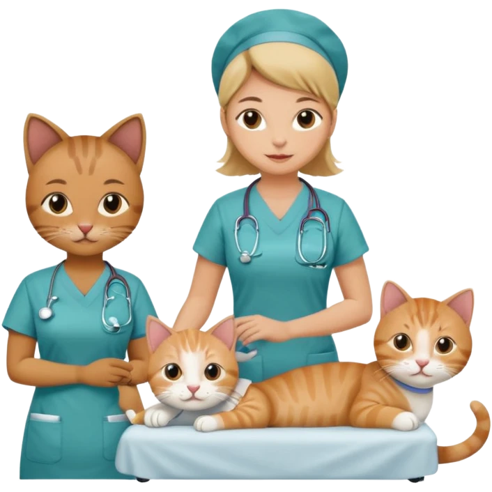 Cat hospital nurses emoji