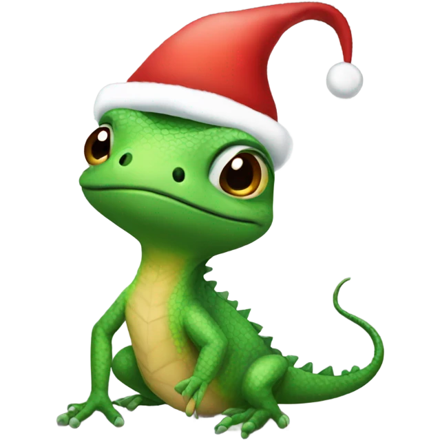 Christmas lizard emoji