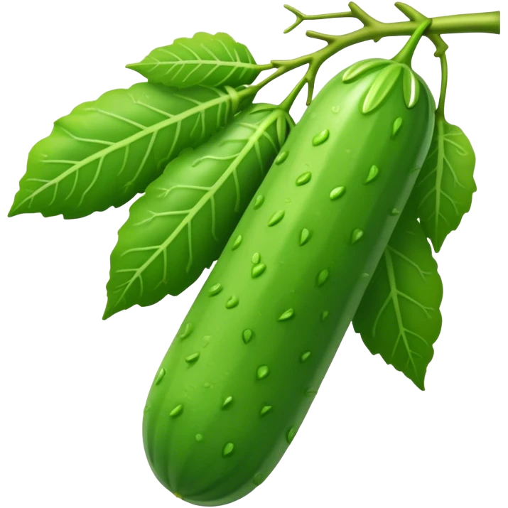 cucumber but it's a hanging on a tree branch emoji