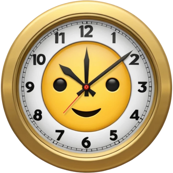 clock with the hands at 7 am emoji