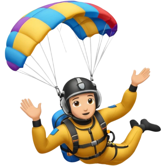 parachute diver emoji