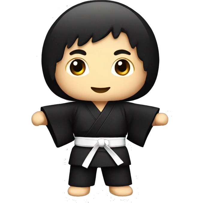 Kimono de karate color negro  emoji