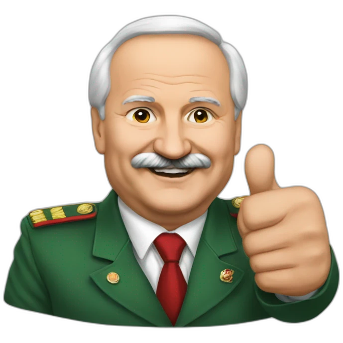 lukashenko thumb up big scale emoji