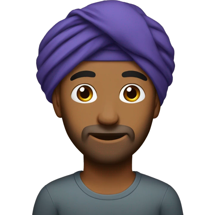 Turban (pagg) wearing man emoji