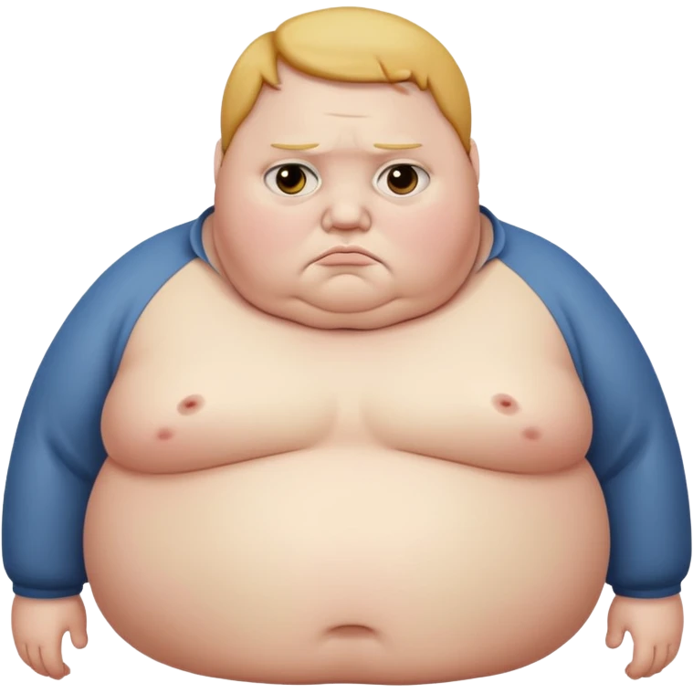 Morbidly obese sad emoji
