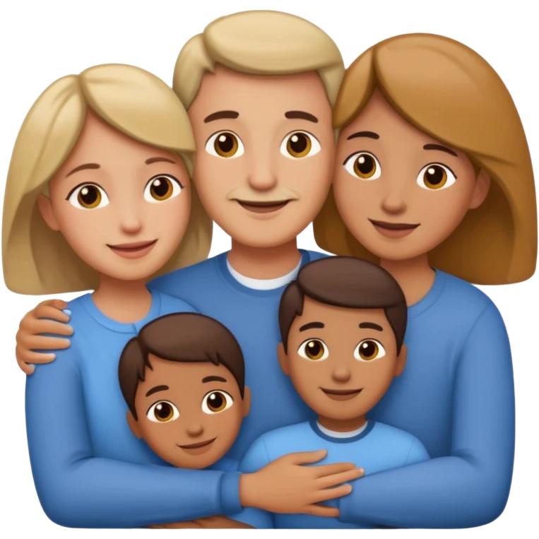 abrazar a mi papa mama he hijo emoji