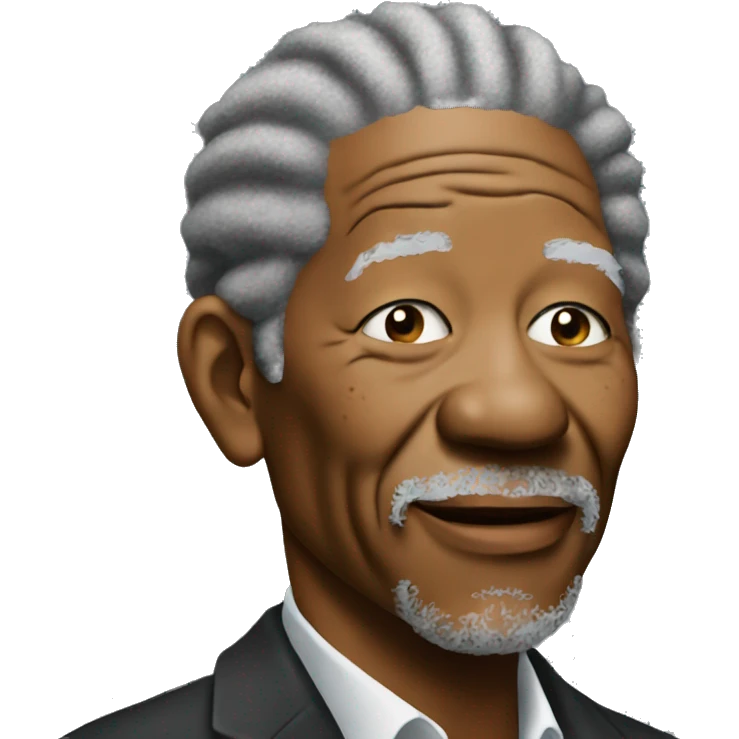 Morgan Freeman with eyes closed emoji