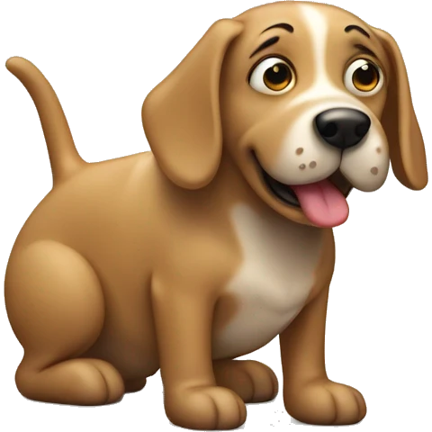 pooping dog emoji