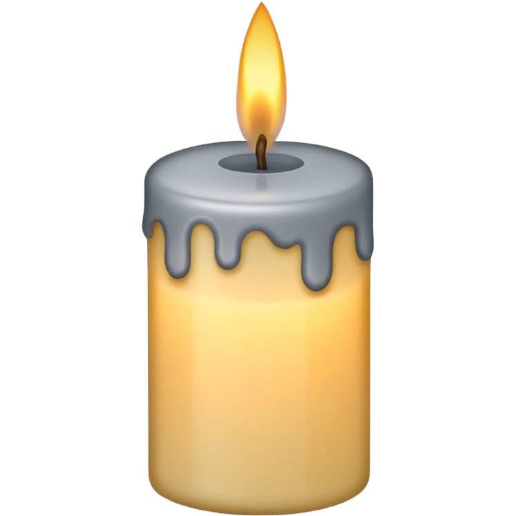 glitter gray candle emoji