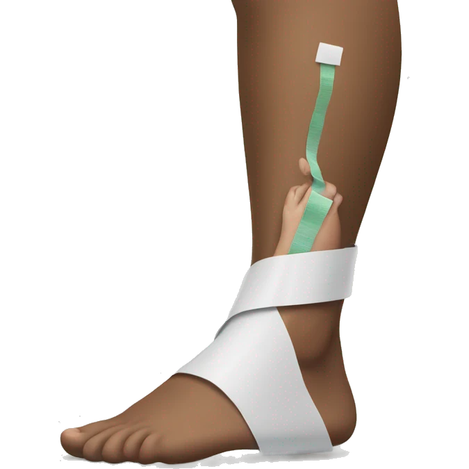 injured ankle getting taped  emoji