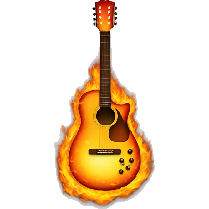 Guitar in fire  emoji