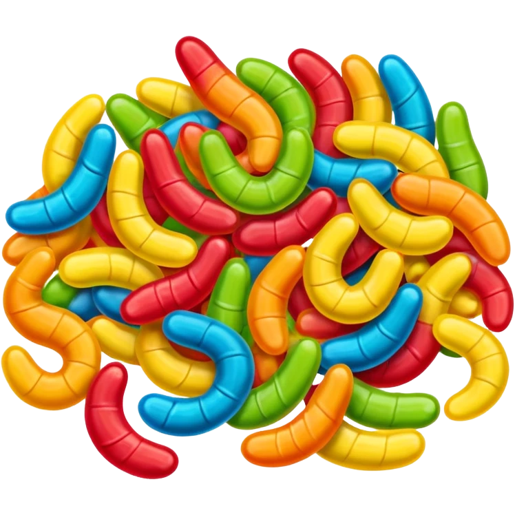 Trolli gummy worms candy emoji