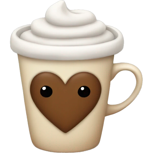 Cozy, loving coffee emoji