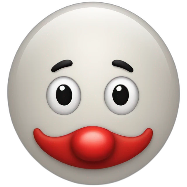 Red clown nose emoji