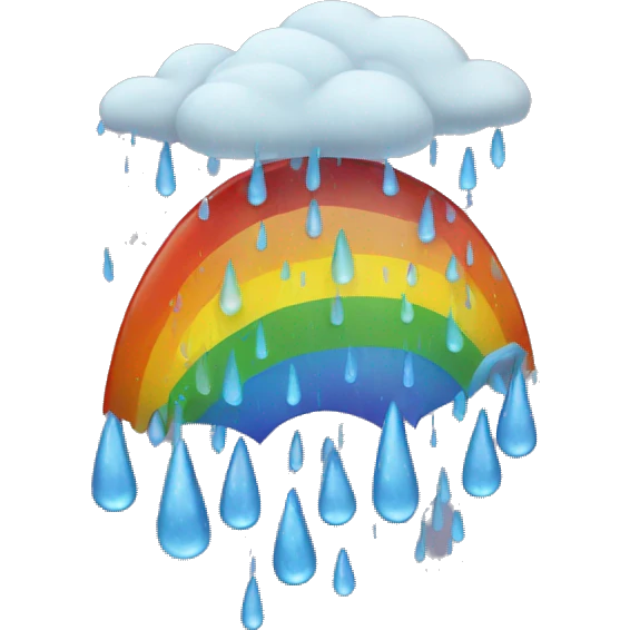 Rainbow rain emoji