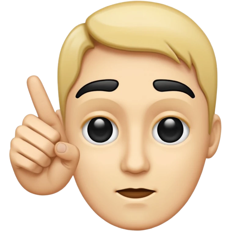 Point your finger at the face. Icon emoji