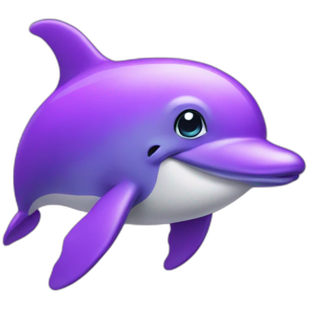 dressed purple dolphin emoji